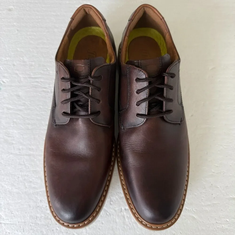 Florsheim Norwalk Plain Toe Oxford Brown Cognac Leather Men's Oxford Size 8.5M